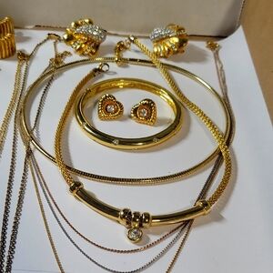 Elegant Gold Tone Jewelry Lot
